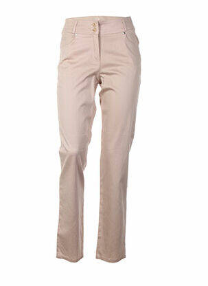 Pantalon coupe droite taille basse beige QUATTRO femme