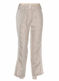 Pantalon 7/8 poches taille basse beige QUATTRO femme