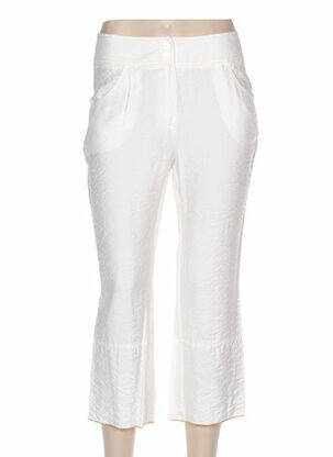 Pantacourt coupe droite taille basse blanc QUATTRO femme