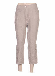 Pantacourt coupe droite taille haute beige QUATTRO femme