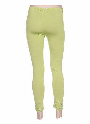 Legging taille élastique vert QUATTRO femme