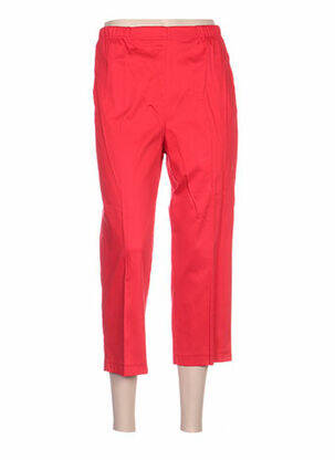 Pantacourt taille élastique rouge QUATTRO femme