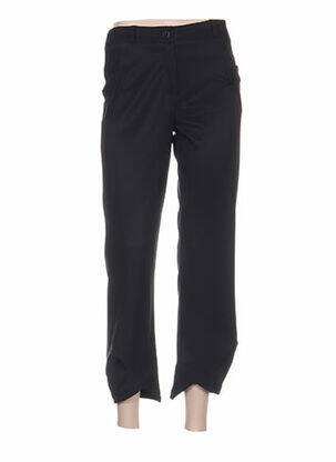 Pantalon 7/8 fermeture zippée sous rabat boutonné taille basse noir QUATTRO femme