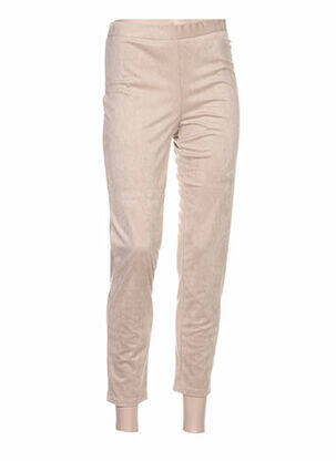 Pantalon 7/8 taille élastique beige QUATTRO femme
