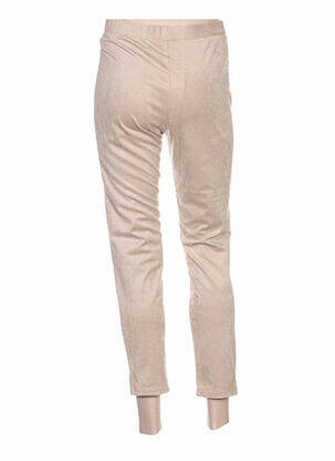 Pantalon 7/8 taille élastique beige QUATTRO femme