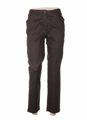 Pantalon taille haute taille haute marron QUATTRO femme