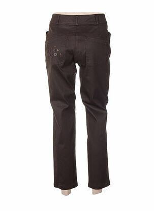 Pantalon taille haute taille haute marron QUATTRO femme