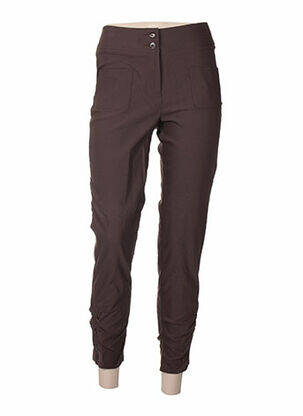 Pantalon taille haute taille haute marron QUATTRO femme