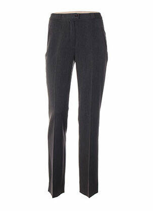 Pantalon coupe droite taille haute gris QUATTRO femme