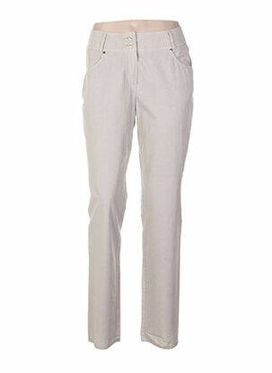 Pantalon coupe droite taille normale gris QUATTRO femme