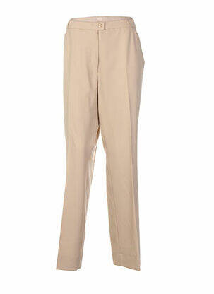 Pantalon coupe droite taille normale beige QUATTRO femme