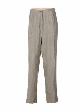 Pantalon finition bords-côtes vert QUATTRO femme