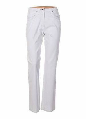 Pantalon coupe droite taille haute gris QUATTRO femme