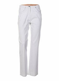 Pantalon coupe droite taille haute gris QUATTRO femme