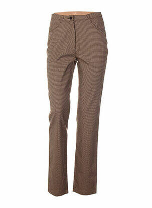 Pantalon taille haute taille haute marron QUATTRO femme