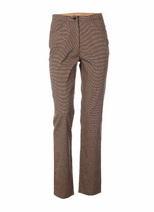 Pantalon taille haute taille haute marron QUATTRO femme