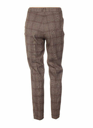 Pantalon 7/8 taille haute taille haute marron QUATTRO femme