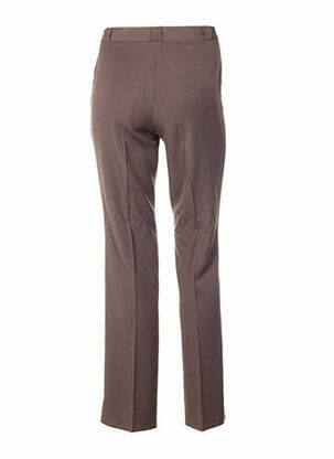 Pantalon coupe droite taille haute marron QUATTRO femme