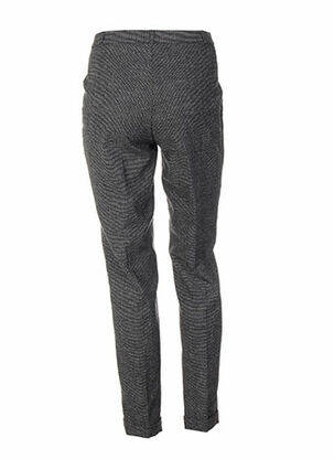 Pantalon fermeture zippée sous rabat boutonné taille haute gris QUATTRO femme