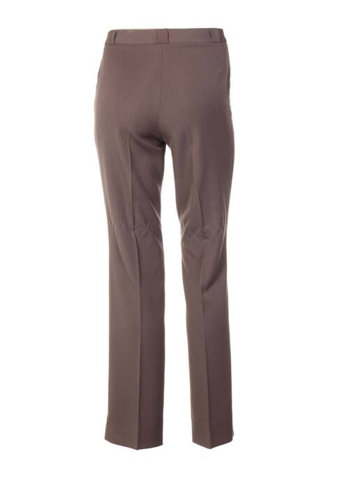 Pantalon coupe droite taille haute marron QUATTRO femme