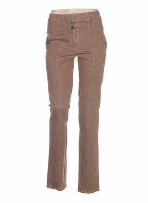Pantalon coupe droite marron QUATTRO femme
