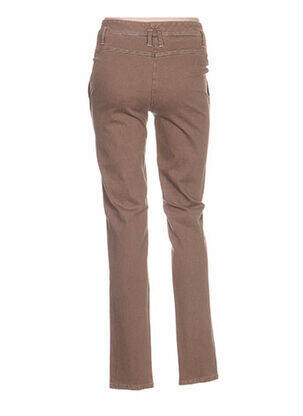 Pantalon coupe droite marron QUATTRO femme