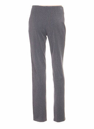 Pantalon finition bords-côtes taille basse gris QUATTRO femme