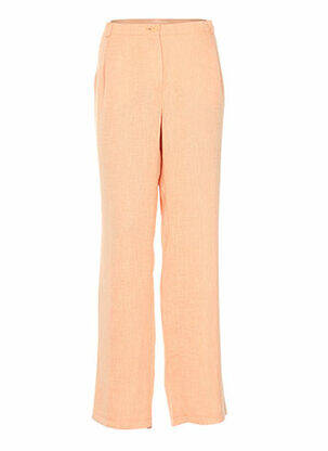 Pantalon droit fermeture zippée sous rabat boutonné taille normale orange FRANK EDEN femme