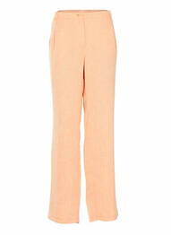 Pantalon droit fermeture zippée sous rabat boutonné taille normale orange FRANK EDEN femme