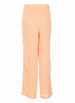 Pantalon droit fermeture zippée sous rabat boutonné taille normale orange FRANK EDEN femme