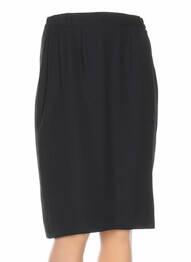 Jupe mi-longue coupe droite noir MARYVET femme
