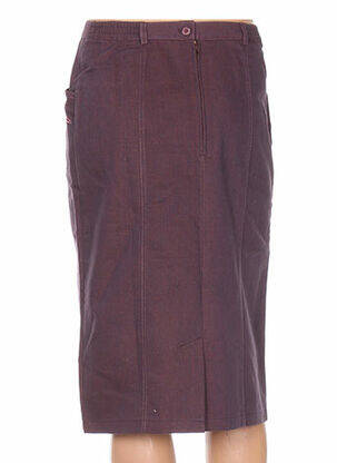 Jupe mi-longue coupe droite violet GERARD MATEL femme