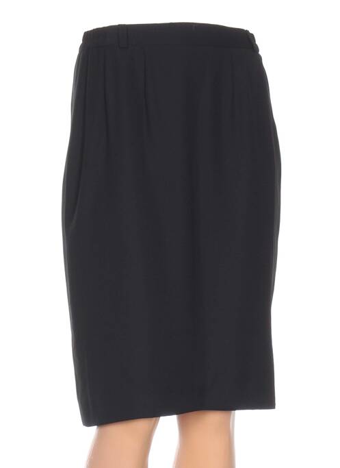 Jupe mi-longue coupe droite noir MARYVET femme