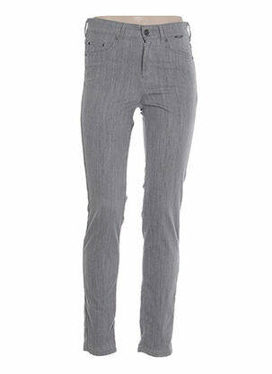 Pantalon slim taille haute taille haute gris COUTURIST femme