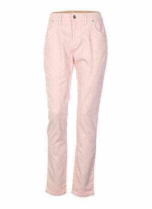 Pantalon droit stretch taille basse rose COUTURIST femme