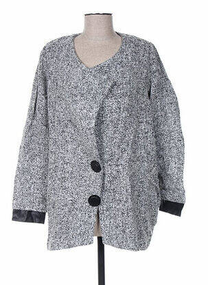Veste casual finition intérieure doublée gris ANNE TURTAUT femme