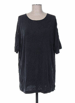 Tunique manches courtes col rond noir ANNE TURTAUT femme