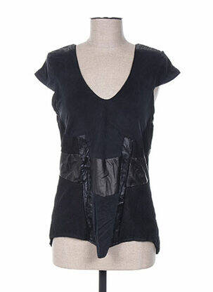 Top manches courtes manches courtes noir ANNE TURTAUT femme