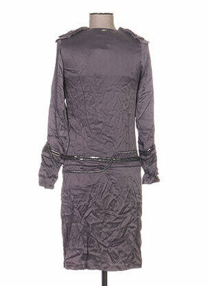 Robe mi-longue manches longues manches longues gris ANNE TURTAUT femme