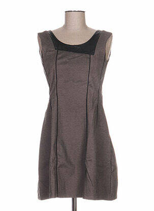 Robe courte sans manche sans manche marron ANNE TURTAUT femme