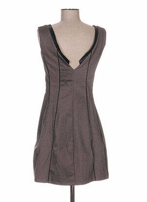 Robe courte sans manche sans manche marron ANNE TURTAUT femme