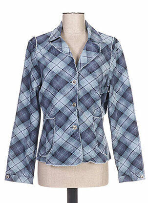 Veste casual col tailleur bleu QUATTRO femme