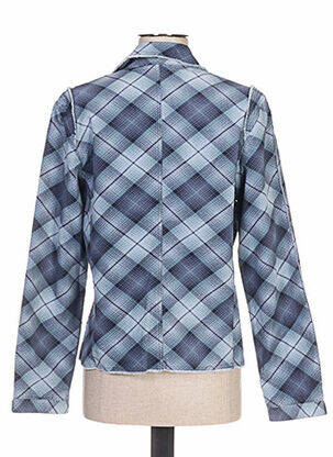 Veste casual col tailleur bleu QUATTRO femme