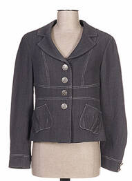 Veste casual epaulette gris QUATTRO femme