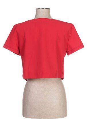 Boléro col rond rouge QUATTRO femme