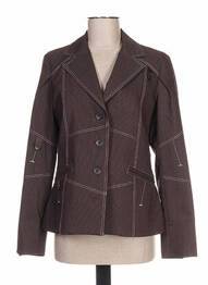 Veste casual epaulette marron QUATTRO femme