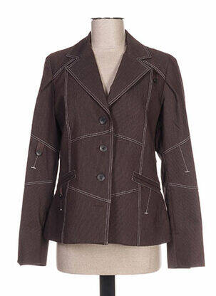 Veste casual epaulette marron QUATTRO femme