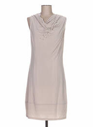 Robe courte sans manche sans manche beige QUATTRO femme