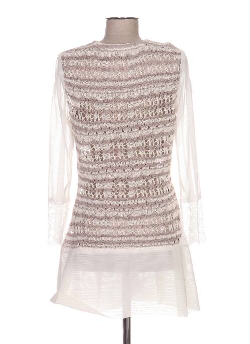 Gilet manches longues beige QUATTRO pour femme