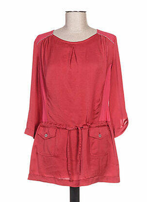 Tunique manches longues col rond rouge QUATTRO femme